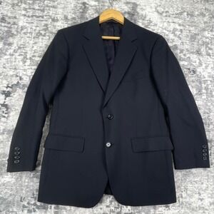 Brooks Brothers Mens 39S Blazer Black Wool 2 Button USA Classic Business Career